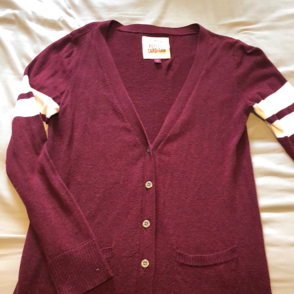 Red Button-Up Cardigan